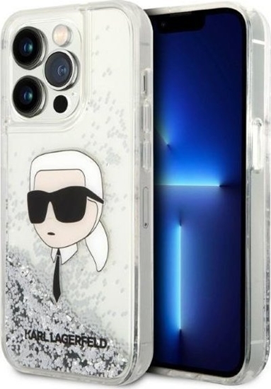 Picture of Karl Lagerfeld Etui Karl Lagerfeld KLHCP14XLNKHCH Apple iPhone 14 Pro Max srebrny/silver hardcase Glitter Karl Head