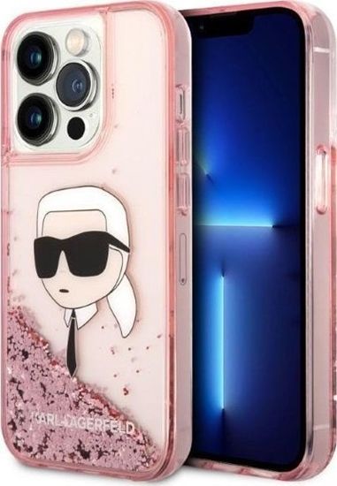Picture of Karl Lagerfeld Etui Karl Lagerfeld KLHCP14XLNKHCP Apple iPhone 14 Pro Max róowy/pink hardcase Glitter NFT Karl Head