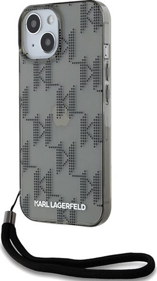 Изображение Karl Lagerfeld Etui Karl Lagerfeld KLHCP15SHKDPNSK Apple iPhone 15 / 14 / 13 hardcase IML Mono KL Pattern & Cord czarny/black