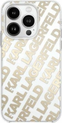 Attēls no Karl Lagerfeld Etui Karl Lagerfeld KLHCP15SHKFOEMD Apple iPhone 15 / 14 / 13 hardcase IML Fullover Logo zoty/gold