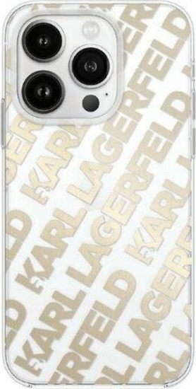 Picture of Karl Lagerfeld Etui Karl Lagerfeld KLHCP15SHKFOEMD Apple iPhone 15 / 14 / 13 hardcase IML Fullover Logo zoty/gold