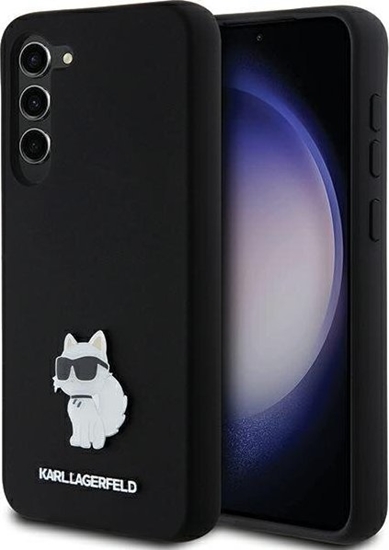 Picture of Karl Lagerfeld Etui Karl Lagerfeld KLHCS23MSMHCNPK Samsung Galaxy S23+ Plus hardcase Silicone Choupette Metal Pin czarny/black