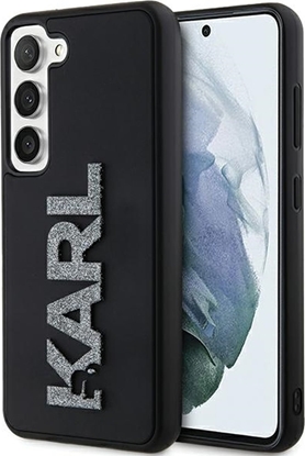 Attēls no Karl Lagerfeld Etui Karl Lagerfeld KLHCS23S3DMBKCK Samsung Galaxy S23 hardcase 3D Rubber Glitter Logo czarny/black