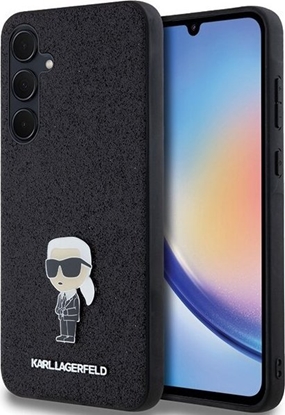 Attēls no Karl Lagerfeld Etui Karl Lagerfeld KLHCSA35GKNPSK Samsung Galaxy A35 hardcase Fixed Glitter Ikonik Logo Metal Pin czarny/black