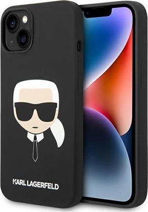 Attēls no Karl Lagerfeld Etui Karl Lagerfeld KLHMP14MSLKHBK Apple iPhone 14 Plus hardcase czarny/black Silicone Karl`s Head Magsafe