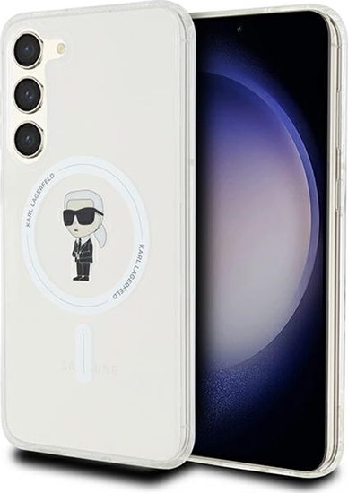 Picture of Karl Lagerfeld Etui Karl Lagerfeld KLHMS23MHFCKNOT Samsung Galaxy S23+ Plus hardcase IML Ikonik MagSafe transparent