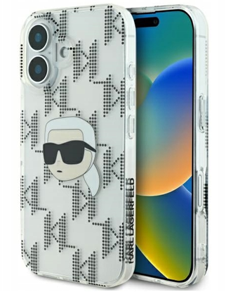 Attēls no Karl Lagerfeld IML Karl Head Electroplated Back Case for Apple iPhone 16