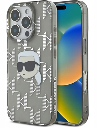 Attēls no Karl Lagerfeld IML Karl Head Electroplated Back Case for Apple iPhone 16 Pro