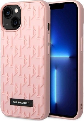 Attēls no Karl Lagerfeld Karl Lagerfeld 3D Monogram Pattern - Etui iPhone 14 Plus (róowy)