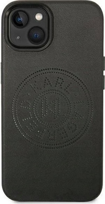 Attēls no Karl Lagerfeld KARL LAGERFELD IPHONE 14 PLUS LEATHER PERFORATED LOGO KLHCP14MFWHK BLACK