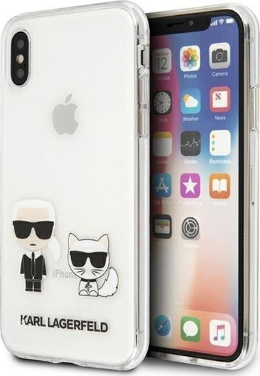 Picture of Karl Lagerfeld Karl Lagerfeld KLHCI65CKTR iPhone Xs Max hardcase Transparent Karl & Choupette