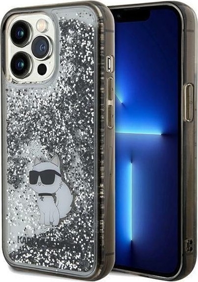 Picture of Karl Lagerfeld Karl Lagerfeld KLHCP13LLKCNSK iPhone 13 Pro / 13 6.1" transparent hardcase Liquid Glitter Choupette