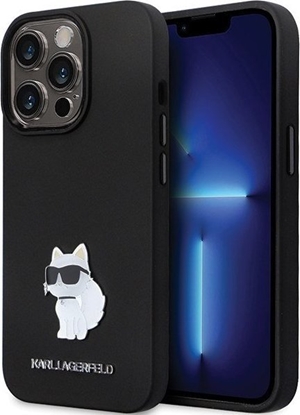 Attēls no Karl Lagerfeld Karl Lagerfeld KLHCP13LSMHCNPK iPhone 13 Pro / 13 6.1" czarny/black hardcase Silicone C Metal Pin