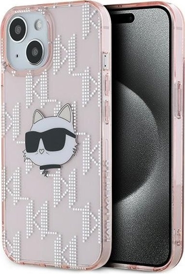 Picture of Karl Lagerfeld Karl Lagerfeld KLHCP13MHKLPCHP iPhone 13 6.1" róowy/pink hardcase IML Choupette Head & Monogram