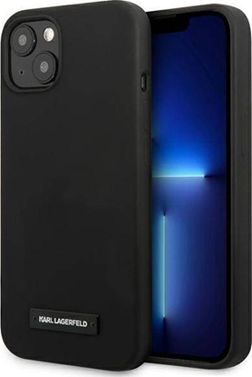 Attēls no Karl Lagerfeld Karl Lagerfeld KLHCP13MSLMP1K iPhone 13 6,1" hardcase czarny/black Silicone Plaque