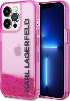 Attēls no Karl Lagerfeld Karl Lagerfeld KLHCP14LLCKVF iPhone 14 Pro 6,1" róowy/pink hardcase Liquid Glitter Elong
