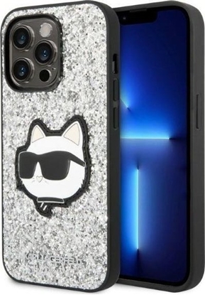 Attēls no Karl Lagerfeld Karl Lagerfeld KLHCP14XG2CPS iPhone 14 Pro Max 6,7" srebrny/silver hardcase Glitter Choupette Patch NoSize