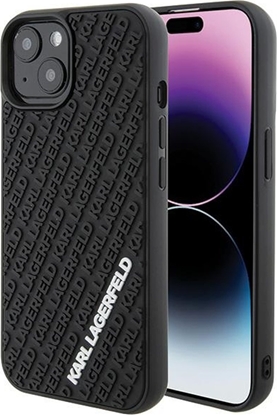 Attēls no Karl Lagerfeld Karl Lagerfeld KLHCP15S3DMKRLK iPhone 15 / 14 / 13 6.1" czarny/black hardcase 3D Rubber Multi Logo