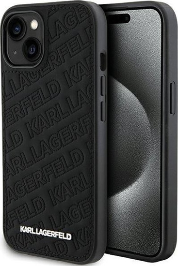 Изображение Karl Lagerfeld KLHCP15SPQKPMK iPhone 15 6.1" czarny/black hardcase Quilted K Pattern