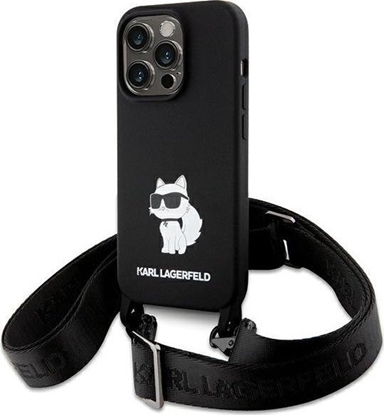 Attēls no Karl Lagerfeld Karl Lagerfeld KLHCP15XSCBSCNK iPhone 15 Pro Max 6.7" hardcase czarny/black Crossbody Silicone Choupette