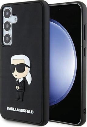 Attēls no Karl Lagerfeld Karl Lagerfeld KLHCS24M3DRKINK S24+ S926 black/black hardcase 3D Rubber Ikonik
