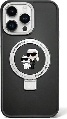 Attēls no Karl Lagerfeld Karl Lagerfeld KLHMP13LHMRSKCK iPhone 13 Pro 6.1" czarny/black hardcase Ring Stand Karl&Choupettte MagSafe