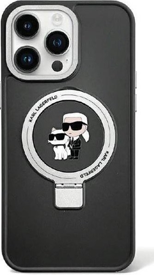 Изображение Karl Lagerfeld Karl Lagerfeld KLHMP13LHMRSKCK iPhone 13 Pro 6.1" czarny/black hardcase Ring Stand Karl&Choupettte MagSafe