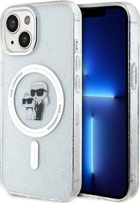 Attēls no Karl Lagerfeld Karl Lagerfeld KLHMP15MHGKCNOT iPhone 15 Plus / 14 Plus 6.7" transparent hardcase Karl&Choupette Glitter MagSafe