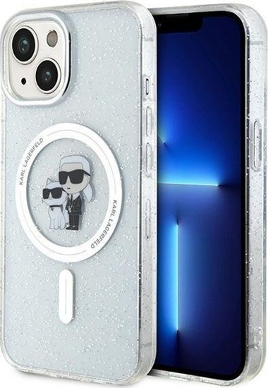 Picture of Karl Lagerfeld Karl Lagerfeld KLHMP15MHGKCNOT iPhone 15 Plus / 14 Plus 6.7" transparent hardcase Karl&Choupette Glitter MagSafe