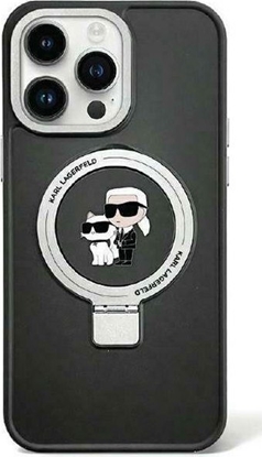 Attēls no Karl Lagerfeld Karl Lagerfeld KLHMP15MHMRSKCK iPhone 15 Plus 6.7"czarny/black hardcase Ring Stand Karl&Choupettte MagSafe