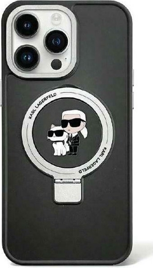 Picture of Karl Lagerfeld Karl Lagerfeld KLHMP15MHMRSKCK iPhone 15 Plus 6.7"czarny/black hardcase Ring Stand Karl&Choupettte MagSafe