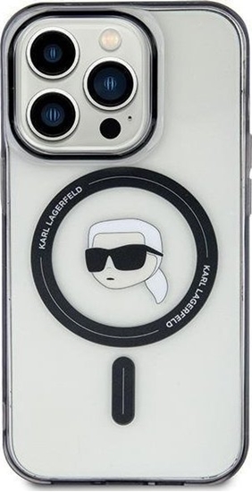 Изображение Karl Lagerfeld Karl Lagerfeld KLHMP15SHKHNOTK iPhone 15 6.1" transparent hardcase IML Karl`s Head MagSafe