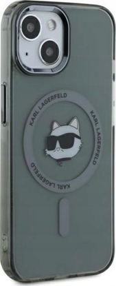 Attēls no Karl Lagerfeld Karl Lagerfeld KLHMP15SHLSCHK iPhone 15 6.1" black/black hardcase IML Metal Choupette Head MagSafe