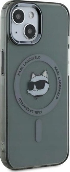 Изображение Karl Lagerfeld Karl Lagerfeld KLHMP15SHLSCHK iPhone 15 6.1" black/black hardcase IML Metal Choupette Head MagSafe