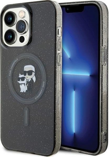 Picture of Karl Lagerfeld Karl Lagerfeld KLHMP15XHGKCNOK iPhone 15 Pro Max 6.7" czarny/black hardcase Karl&Choupette Glitter MagSafe