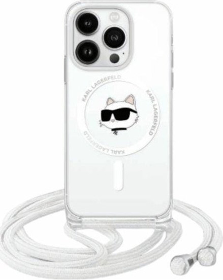 Picture of Karl Lagerfeld Karl Lagerfeld KLHMP16SHCCHNT iPhone 16   6.1" hardcase transparent IML Choupette Head & Cord Magsafe