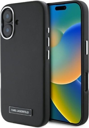 Attēls no Karl Lagerfeld KLHMP16SPGMSRPK iPhone 16 6.1" czarny/black hardcase FW Metal Plate MagSafe