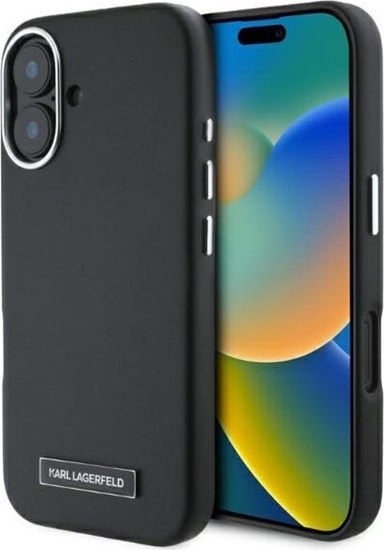 Picture of Karl Lagerfeld KLHMP16SPGMSRPK iPhone 16 6.1" czarny/black hardcase FW Metal Plate MagSafe