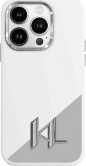 Picture of Karl Lagerfeld Karl Lagerfeld KLHMP16SSCMKMPCH iPhone    16 6,1" biay/white hardcase Silicone Initial Metal Logo MagSafe