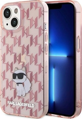 Attēls no Karl Lagerfeld Karl Lagerfeld Monogram Choupette - Etui iPhone 15 (róowy)