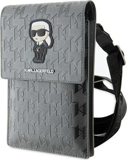 Picture of Karl Lagerfeld Karl Lagerfeld Torebka KLWBSAKHPKG srebrny/silver Saffiano Monogram Ikonik