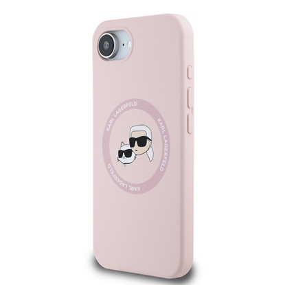 Attēls no Karl Lagerfeld Liquid Silicone K&CH Heads MagSafe Case for Apple iPhone 16e