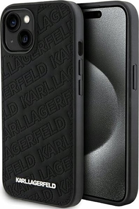 Attēls no Karl Lagerfeld Oryginalne Etui KARL LAGERFELD Hardcase KLHCP15MPQKPMK do iPhone 15 Plus (Quilted Pattern  / czarny)