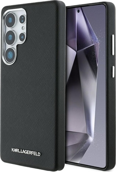 Изображение Karl Lagerfeld PU Saffiano Metal Logo and Frame Case for Samsung Galaxy S25 Ultra