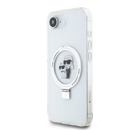 Picture of Karl Lagerfeld Ringstand Karl and Choupette MagSafe Case for Apple iPhone 16e