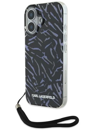 Picture of Karl Lagerfeld Zebra With Cord Back Case for Apple iPhone 16