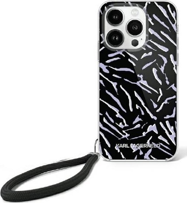 Изображение Karl Lagerfeld Zebra With Cord Back Case for Apple iPhone 16