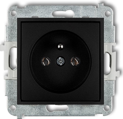 Picture of Karlik Gniazdo pojedyncze z uziemieniem Karlik Mini 12MGP-1Z czarny mat