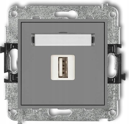 Picture of Karlik Gniazdo USB-AA Karlik Mini 27MGUSB-1 pojedyncze 2.0 szary mat