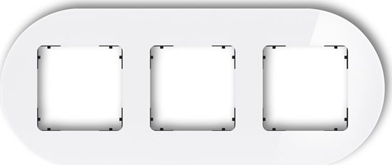 Picture of Karlik Ramka potrójna Karlik Icon 0-12-IRSO-3 uniwersalna okrga efekt szka biaa/czarny mat